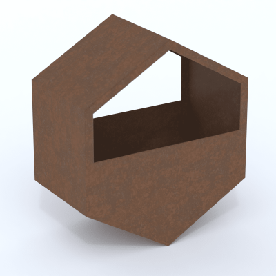 HEX® COR-TEN® GARDEN PLANTERS - HALF2 (Copy)